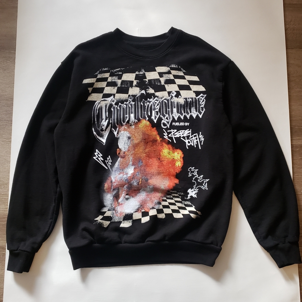Men's Black Graphic Sweatshirt